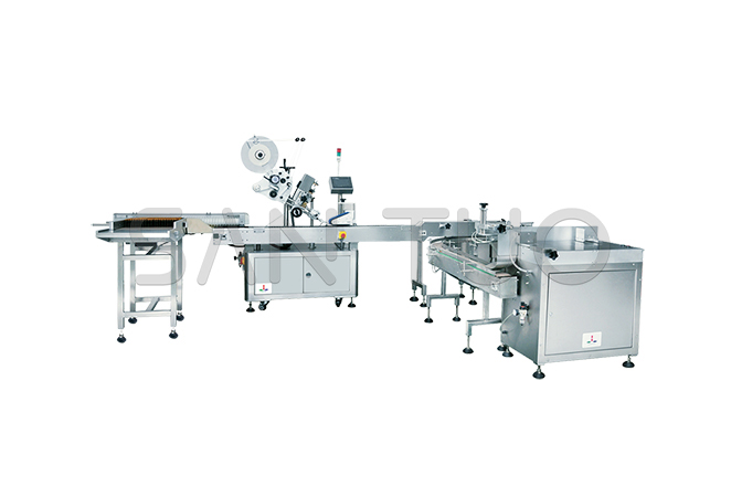 立轉(zhuǎn)臥式圓瓶貼標及分托入托系統(tǒng)